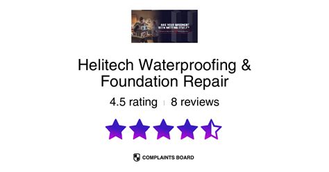 helitech waterproofing & foundation repair reviews